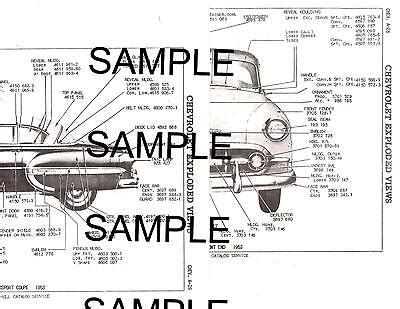 1953 chevy bel air sheet metal|1953 Chevy 210 parts catalog.